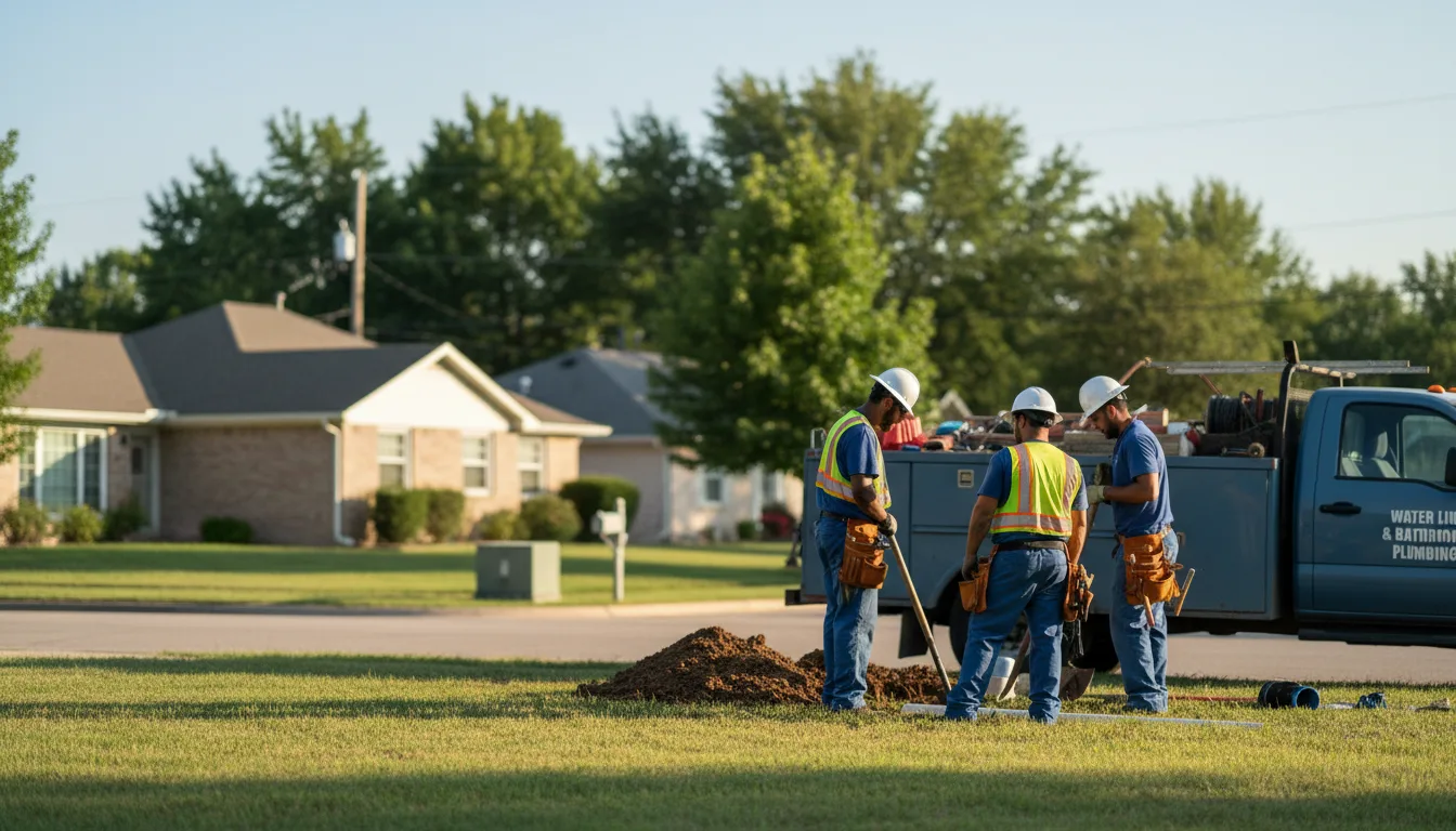 Residential water line and bathroom plumbing service in Centerville, PA